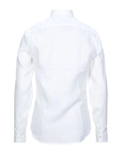 Shop Patrizia Pepe Man Shirt White Size 44 Linen