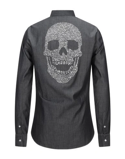 Shop Philipp Plein Shirts In Steel Grey