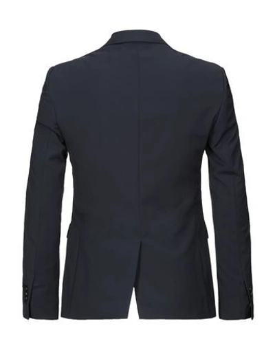 Shop Fendi Man Suit Jacket Midnight Blue Size 42 Virgin Wool