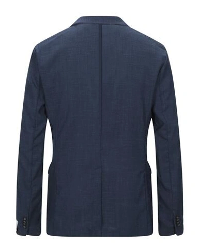 Shop Paolo Pecora Man Blazer Midnight Blue Size 38 Polyester, Wool, Linen, Polyamide, Elastane