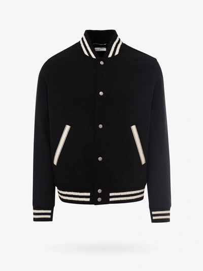 Shop Saint Laurent Jacket In Black