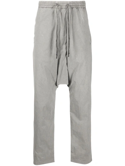 Shop 11 By Boris Bidjan Saberi Drop-crotch Track Pants In Grey