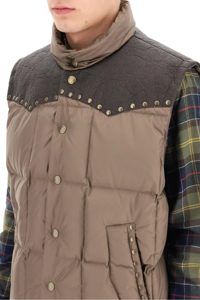 Shop Phipps Ranger Feather Gilet In Brown