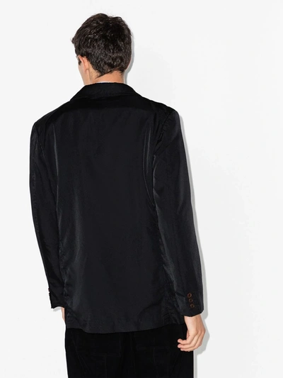Shop Comme Des Garçons Homme Deux Black Button Detail Single-breasted Blazer