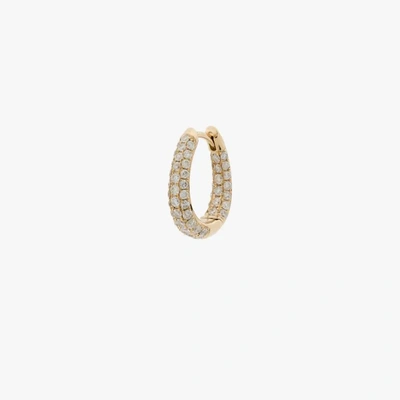 Shop Jacquie Aiche 18k Yellow Gold Inside Out Single Hoop Earring