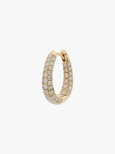 Shop Jacquie Aiche 18k Yellow Gold Inside Out Single Hoop Earring