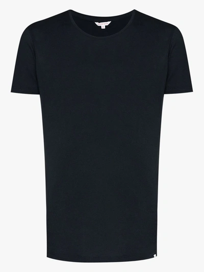 Shop Orlebar Brown Short Sleeve Cotton T-shirt In Blue