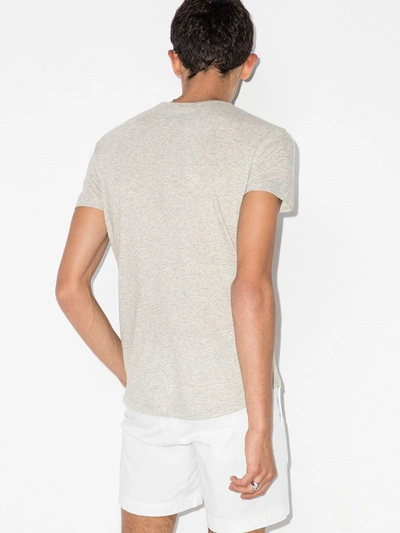 Shop Orlebar Brown Short Sleeve Cotton T-shirt In Grey