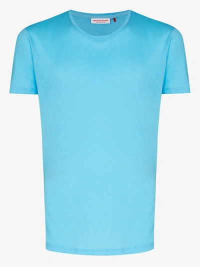 Shop Orlebar Brown Schmales T-shirt Mit Rundhalsausschnitt In Blau