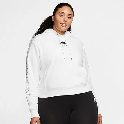 Shop Nike Women's Sportswear Air Hoodie (plus Size) In White