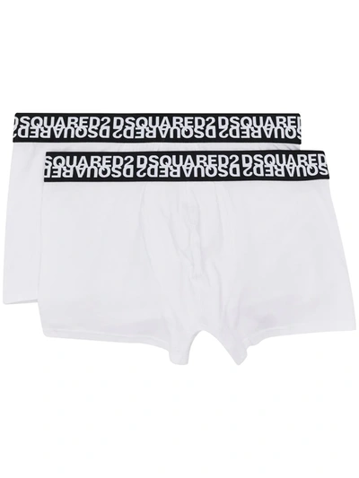 Shop Dsquared2 Logo Boxers In White