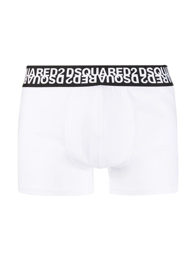 Shop Dsquared2 Logo Boxers In White