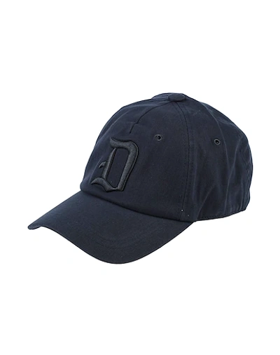 Shop Dondup Hats In Dark Blue