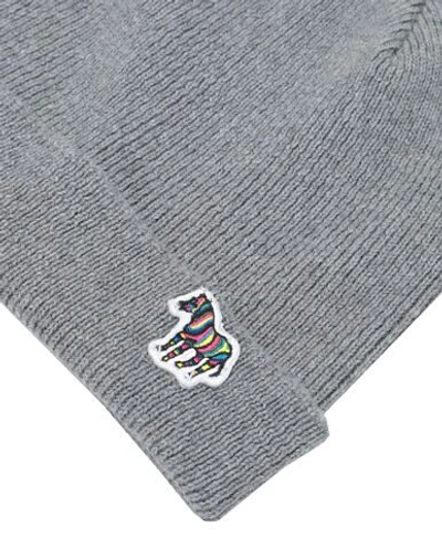 Ps By Paul Smith Ps Paul Smith Zebra Logo Beanie In Grey