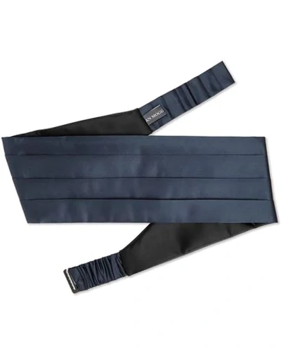 Shop Maximilian Mogg Man Belt Midnight Blue Size Xs Textile Fibers
