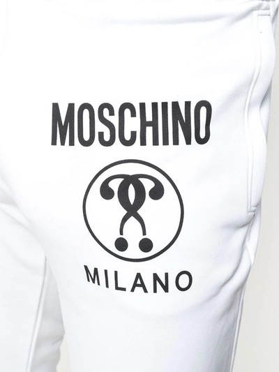 Shop Moschino Logo-print Track Pants In White