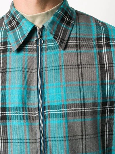 Shop Anglozine Check Print Shirt In Blue