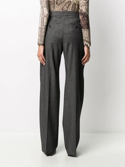 Shop Max Mara Tailored Wide-leg Trousers In Grey