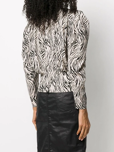 Shop Isabel Marant Abstract Print Blouse In Black