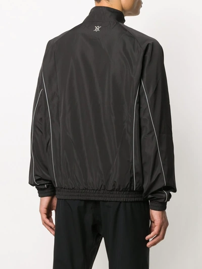 Shop Daily Paper High Neck Logo-print Jacket In Black