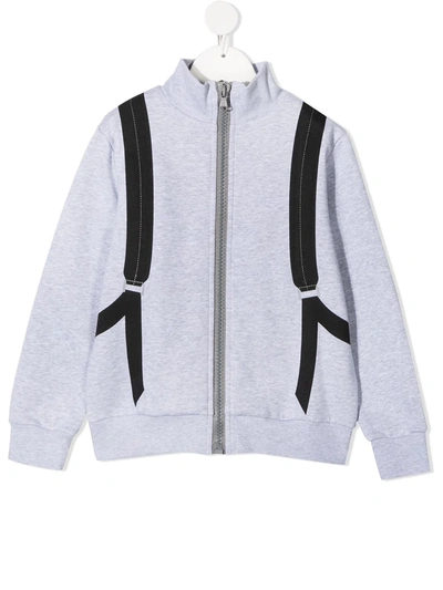 Shop Fendi Ff Motif Backpack-print Sweatshirt In Grey