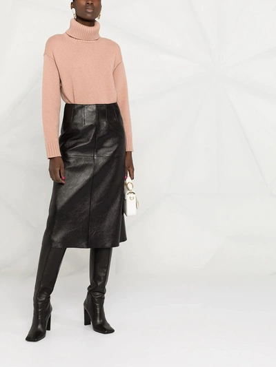 Valentino Roll Neck Jumper In Pink