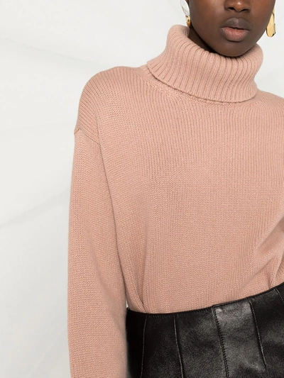 Valentino Roll Neck Jumper In Pink