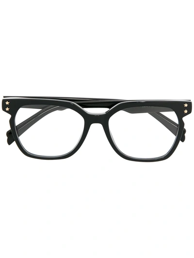 Shop Just Cavalli Black Round-frame Glasses