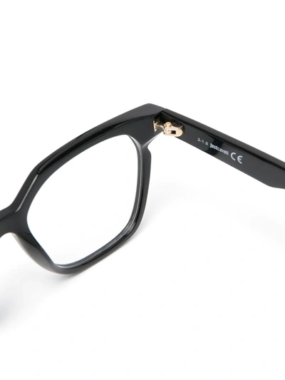 Shop Just Cavalli Black Round-frame Glasses