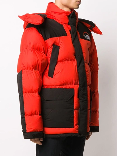 Shop The North Face Two-tone Padded Coat In Red