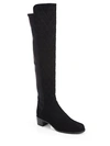 STUART WEITZMAN Quiltoga Suede Knee-High Boots