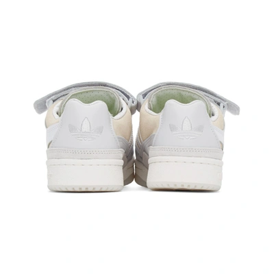 Shop Adidas X Ivy Park Grey & Beige Forum Low Sneakers In Ftwr White/ecru