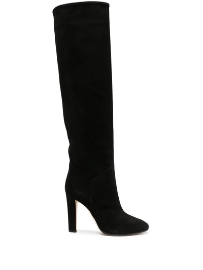 Shop Alberta Ferretti High-heel Knee Boots In Black