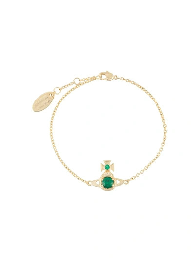 Shop Vivienne Westwood Ouroboros Chain Bracelet In Gold