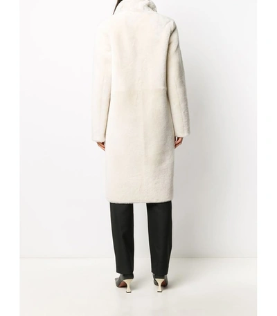 Shop Yves Salomon Merino Pocket Single-breasted Coat In Ivory