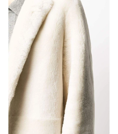 Shop Yves Salomon Merino Pocket Single-breasted Coat In Ivory