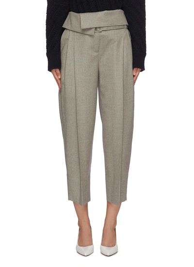 Shop Stella Mccartney 'harley' Wide Pleated Pants In Grey