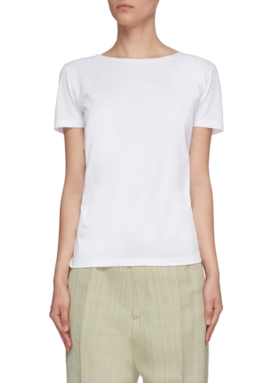 Shop Jacquemus 'le Sprezza' Tie Front T-shirt In White