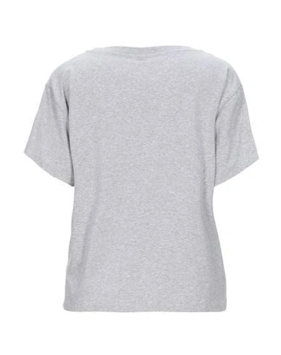 Shop Moschino Woman T-shirt Grey Size M Cotton, Elastane