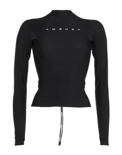 Shop Ambush Woman T-shirt Black Size 1 Nylon, Polyurethane