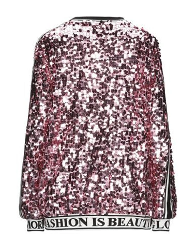 Dolce & Gabbana Pink Dg Queen Sequin Pullover Sweater In Pink