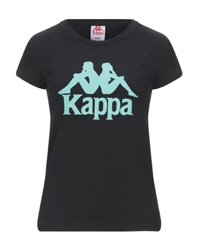 Shop Kappa Woman T-shirt Black Size Xs Cotton
