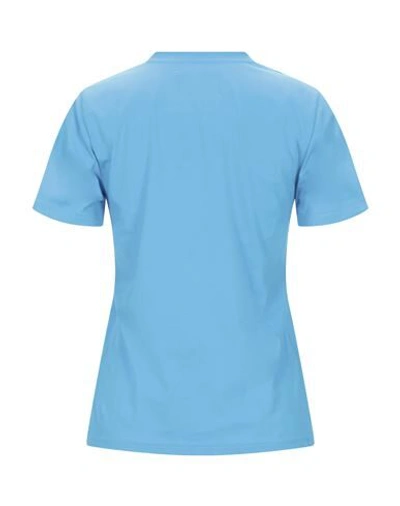 Shop Alberta Ferretti Woman T-shirt Azure Size L Organic Cotton In Blue