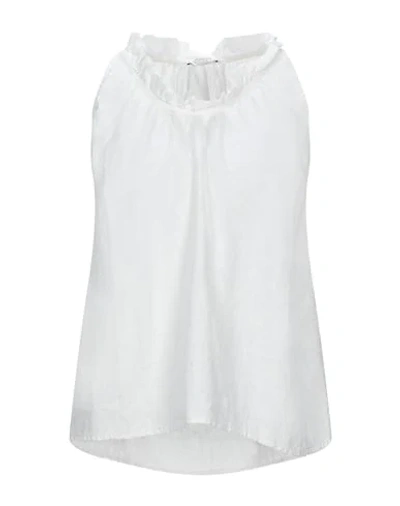 Shop Crossley Woman Top White Size Xs Linen