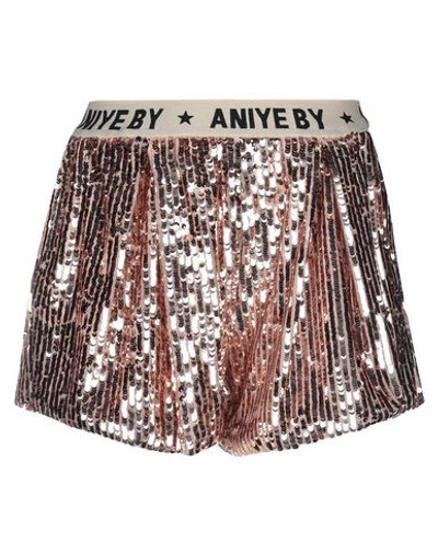Shop Aniye By Woman Shorts & Bermuda Shorts Copper Size M Polyester, Elastane, Polyamide In Orange