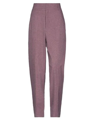 Shop Isabel Marant Étoile Marant Étoile Woman Pants Mauve Size 6 Cotton, Linen In Purple