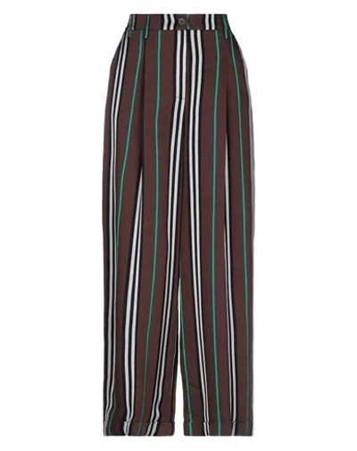Shop Alysi Woman Pants Cocoa Size 6 Viscose, Cotton, Acetate, Polyester In Brown