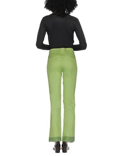 Shop True Royal Woman Pants Light Green Size 6 Cotton, Elastane