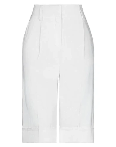 True Royal Woman Shorts & Bermuda Shorts White Size 8 Linen, Cotton, Polyamide, Elastane In White