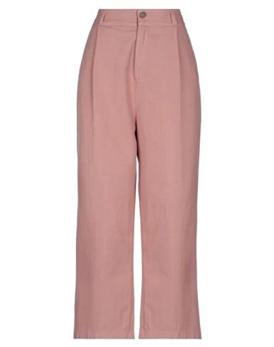 Shop Alessia Santi Woman Pants Pastel Pink Size 8 Linen, Cotton, Elastane